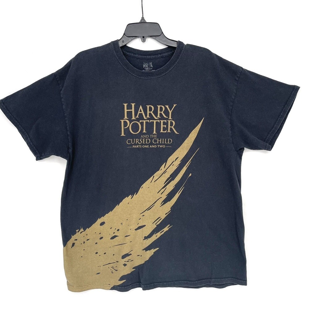 Harry Potter And The Cursed Child Theater Broadway T-shirt X-Large Faded Black